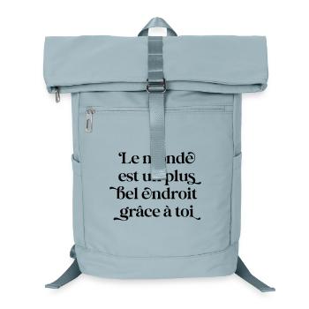 Grâce à toi - Amour Saint Valentin Mariage - Sac à dos ordinateur - bleu glacier - Devant