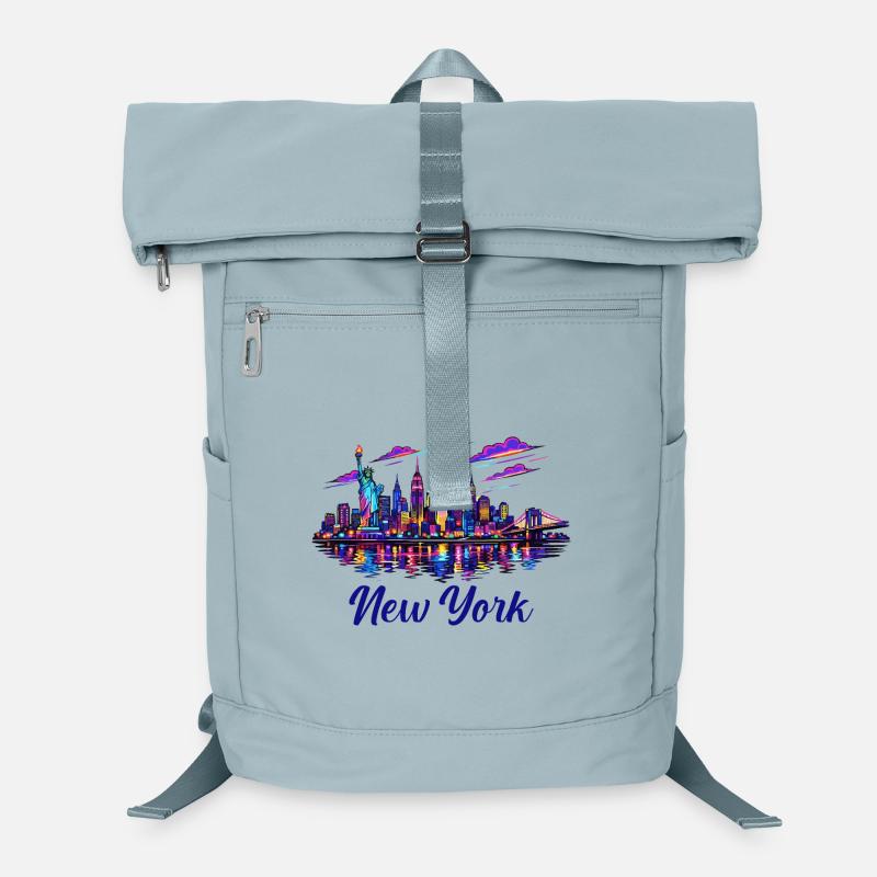 Neon New York Skyline Laptop-Rucksack 
