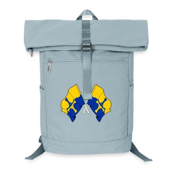 Zwei Flaggen gekreuzt – Durham - Laptop-Rucksack  - Eisblau - Vorne