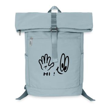Handzeichen, Hi , Comic - Laptop-Rucksack  - Eisblau - Vorne