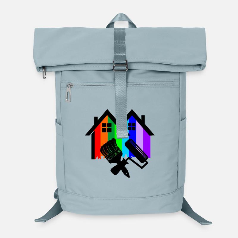 Hausmaler Farbe mit Pinsel und Farbroller Laptop-Rucksack 