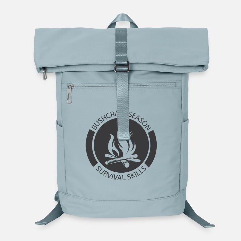 Icône de feu de camp de brousse icône de logo graphique Sac à dos ordinateur