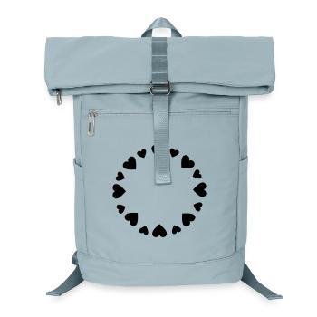 Herzen kreisen groß klein klein - Laptop-Rucksack  - Eisblau - Vorne