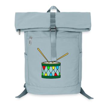 Green colored drum decoration - Laptop Backpack - ice blue - Front