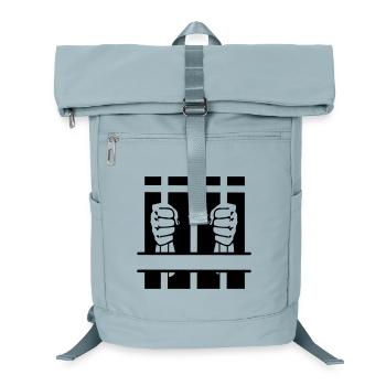 Deux poings derrière les barreaux et un espace texte - Sac à dos ordinateur - bleu glacier - Devant
