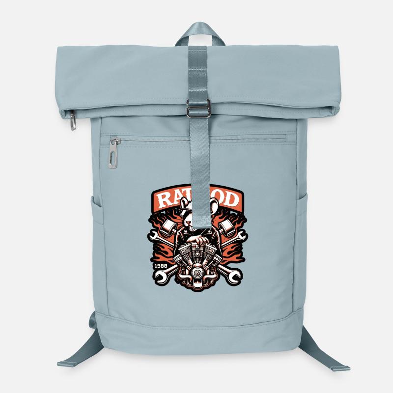 Ratsking Ratlook Shirt – Rustikaler Custom Style - Laptop-Rucksack  - Eisblau