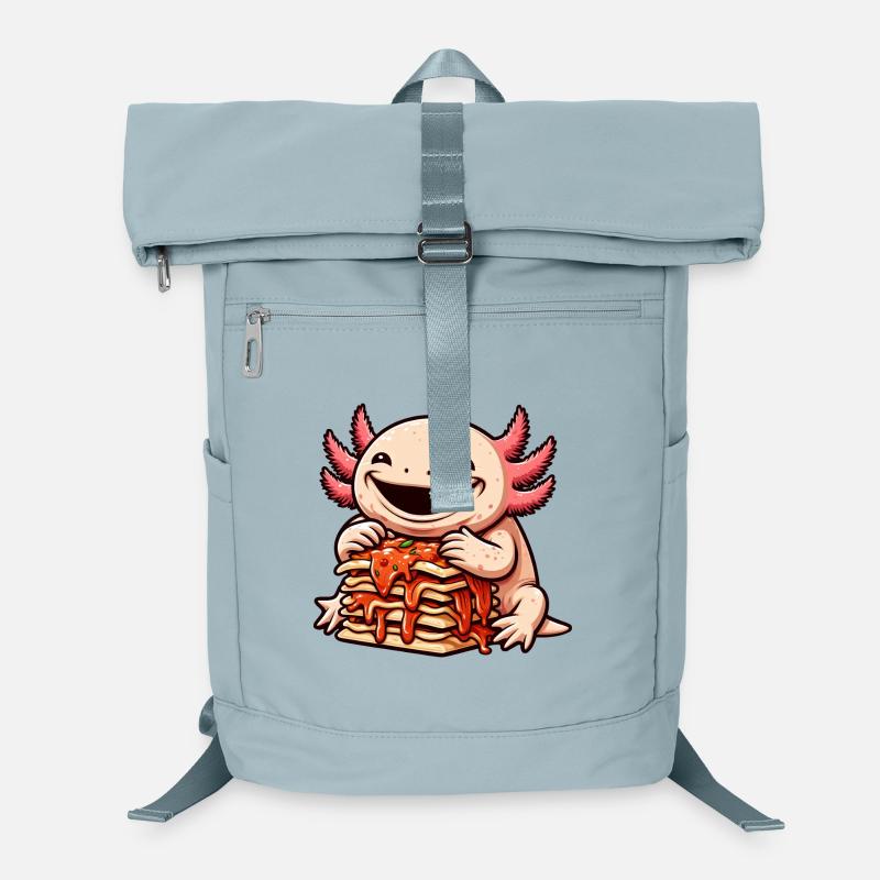 Axolotl aime la bande dessinée de lasagnes Sac à dos ordinateur