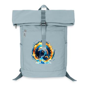 A fascinating interplay of fire and water. - Laptop Backpack - ice blue - Front