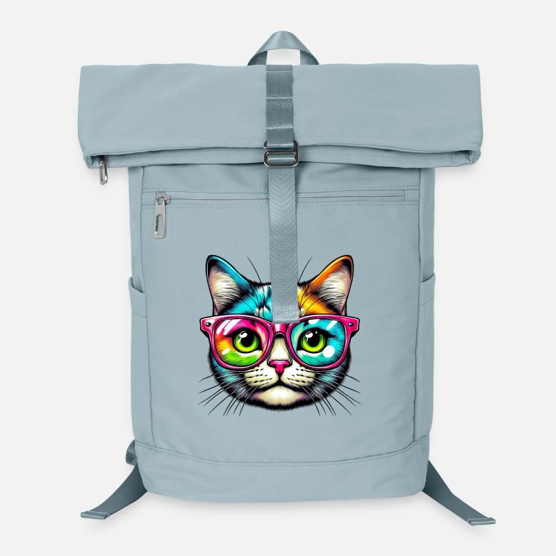 Chat avec des lunettes de soleil Sac à dos ordinateur