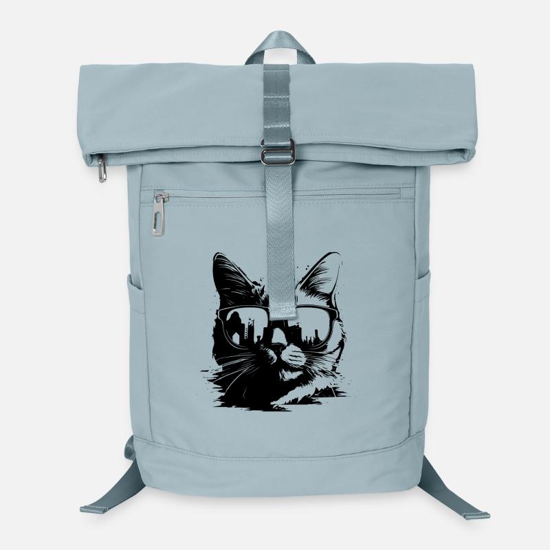 Chat avec des lunettes de soleil Sac à dos ordinateur
