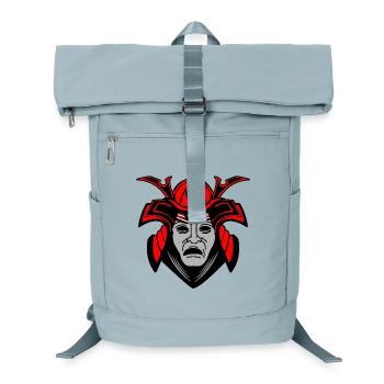 Visage de samouraï lugubre avec casque - Sac à dos ordinateur - bleu glacier - Devant