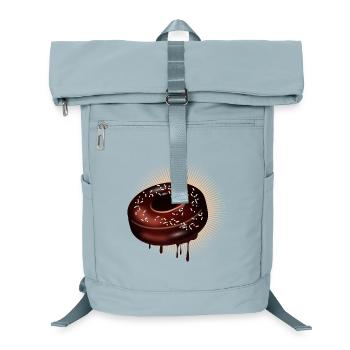 Schoko Donut Motiv mit Glasur und Streuseln - Laptop-Rucksack  - Eisblau - Vorne