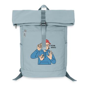 Gebärdensprache Ocean Waves - Laptop-Rucksack  - Eisblau - Vorne