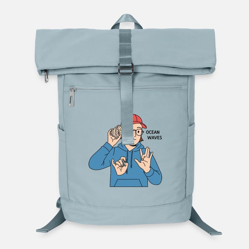 Sign Language Ocean Waves Laptop Backpack