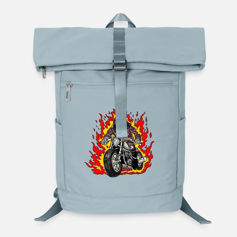 Skeleton Motorcyclist Laptop Backpack