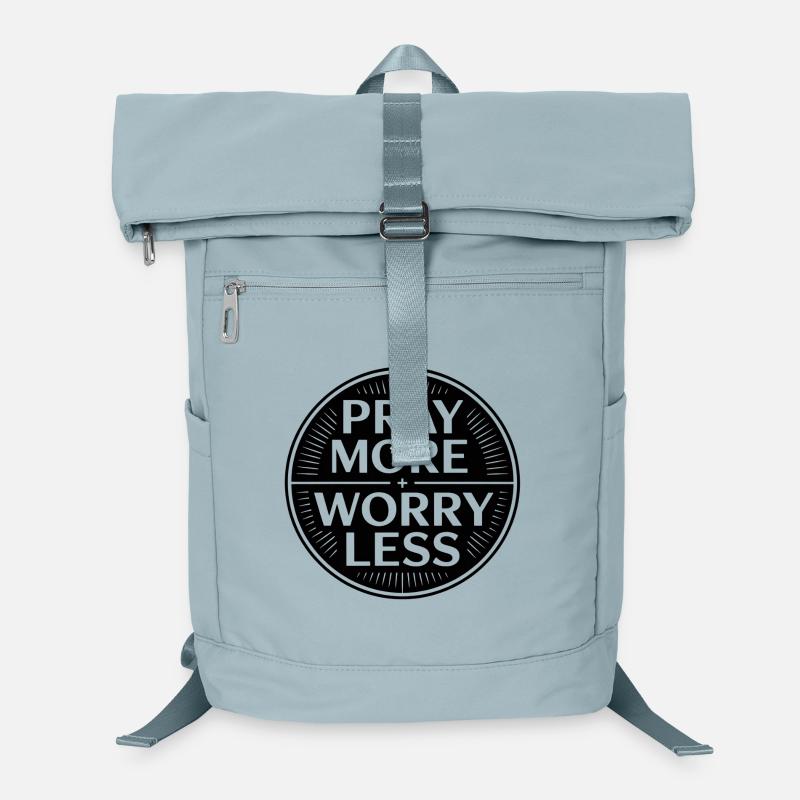 Christian Pray More Worry Less Faith Laptop Backpack