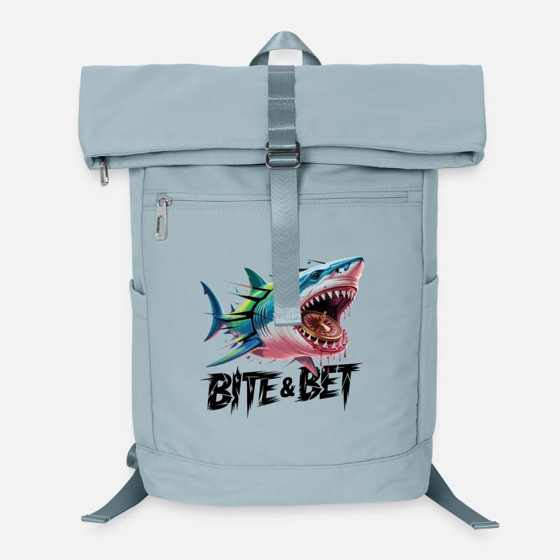 Morsure de la roulette de requin Sac à dos ordinateur