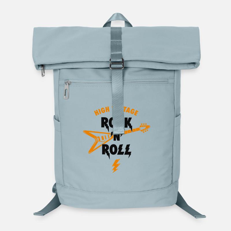 High Voltage Rock'N'Roll Music Slogan With Guitar Laptop Backpack
