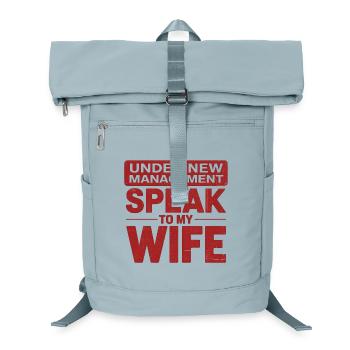Under New Management Speak to my Wife - Laptop Backpack - ice blue - Front