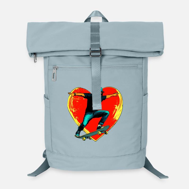 Amore da skateboarder / Cuore da skater - Zaino per laptop - blu ghiaccio