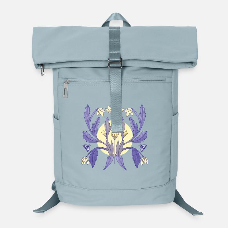 Blumenornament Sonnenschein Laptop-Rucksack 