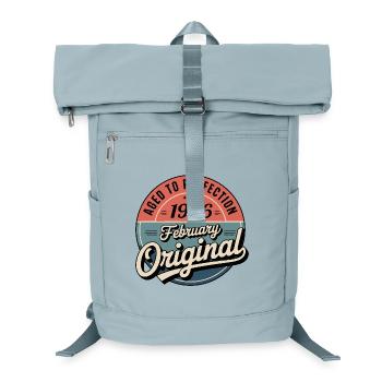 Anniversaire 1966 Février 1966 né en Février 1966 - Sac à dos ordinateur - bleu glacier - Devant