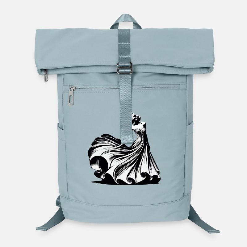 Weißes Silhouetten-Golfkleid Laptop-Rucksack 