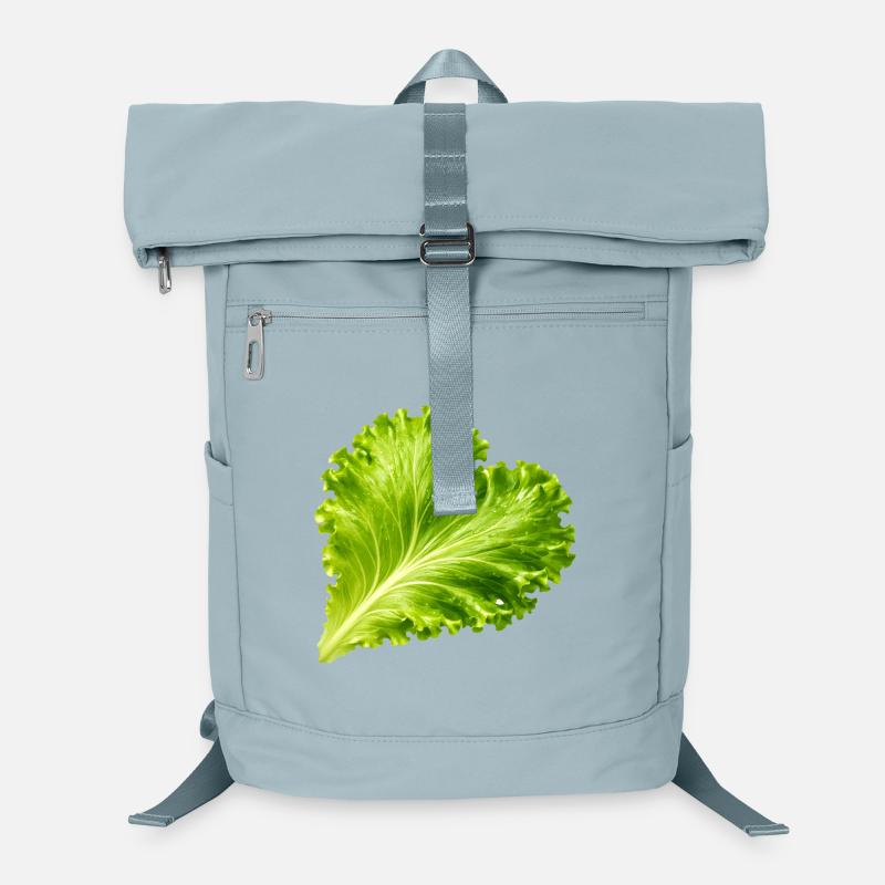 Lettuce leaf in heart shape illustration Laptop Backpack