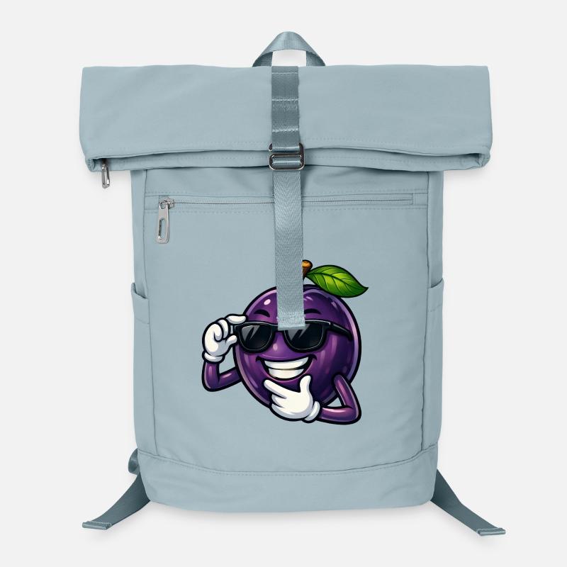 Cool Plum Cartoon Comic Fruit Summer Laptop Backpack