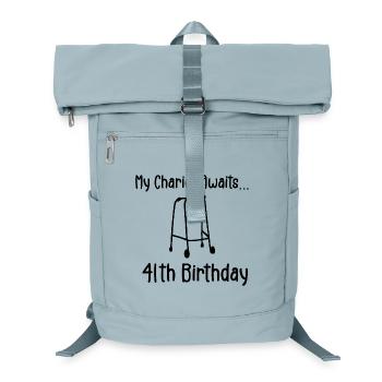 41th Birthday Party Funny 41 Years Old Birthday - Laptop Backpack - ice blue - Front