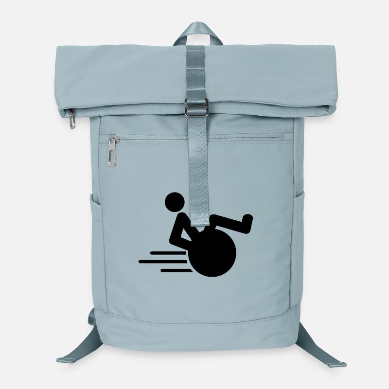 Wheelie with a wheelchair stands for agility * Laptop Backpack