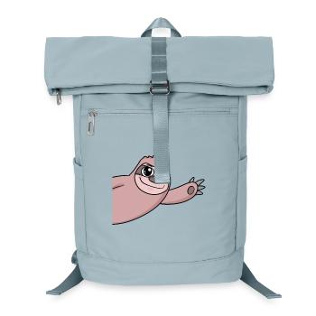 Faultier Gruß Begrüßung - Laptop-Rucksack  - Eisblau - Vorne