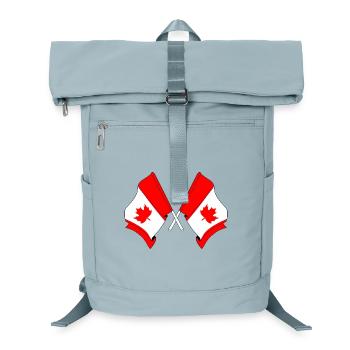 Drapeaux du Canada croisés - Sac à dos ordinateur - bleu glacier - Devant