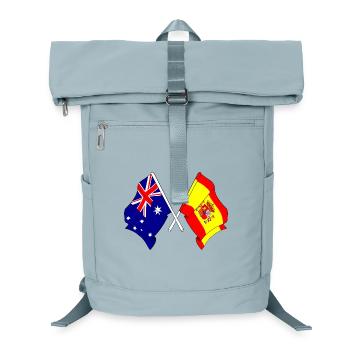 Deux drapeaux croisés de l’Australie et du drapeau de l’Espagne - Sac à dos ordinateur - bleu glacier - Devant