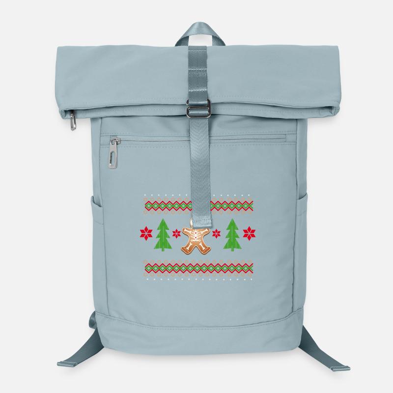 Gingerbread Man Sugar Skull Pattern for Christmas Laptop Backpack