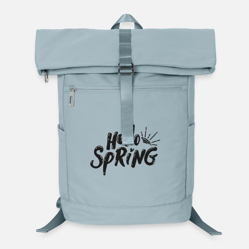 Bonjour printemps saison Bloom lettrage Sac à dos ordinateur