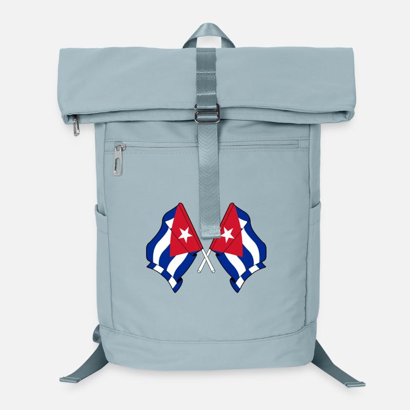 Zwei Flaggen Kuba Laptop-Rucksack 