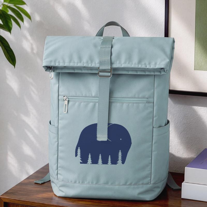 Ein Elefant oder ein Wald in dieser Fun Optical Illusi Laptop-Rucksack 
