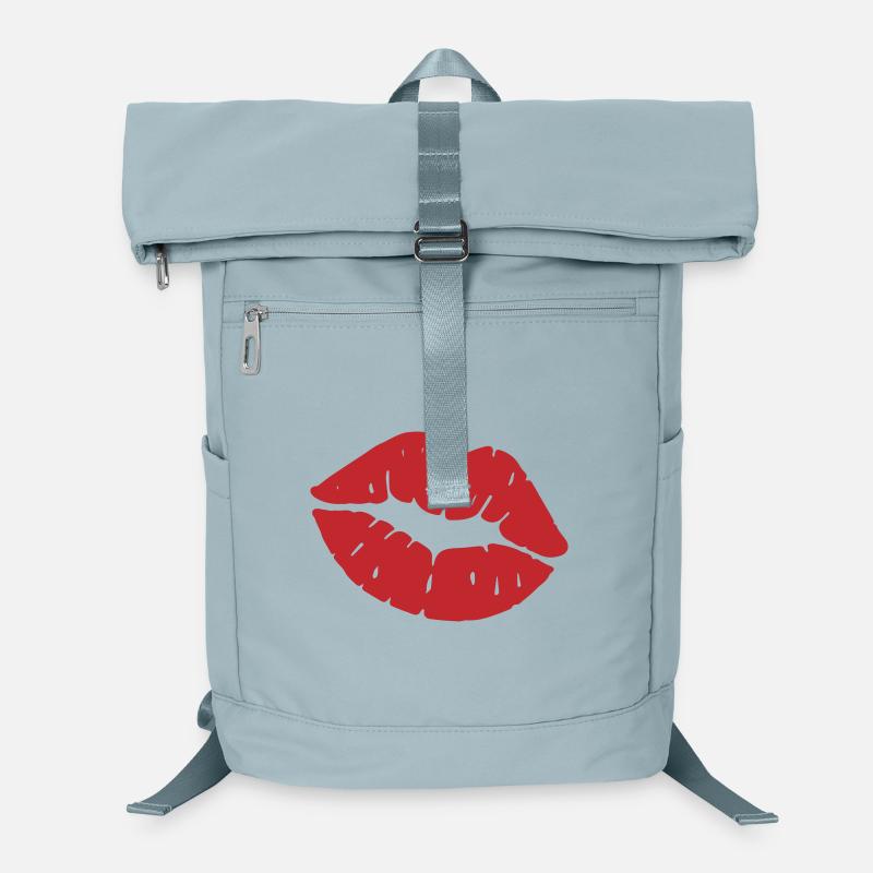Rotes Kusslippen-Symbol Laptop-Rucksack 