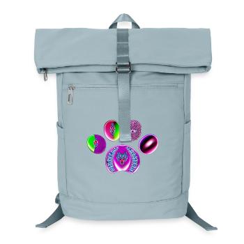Neon Jewel Circle Print - Laptop Backpack - ice blue - Front