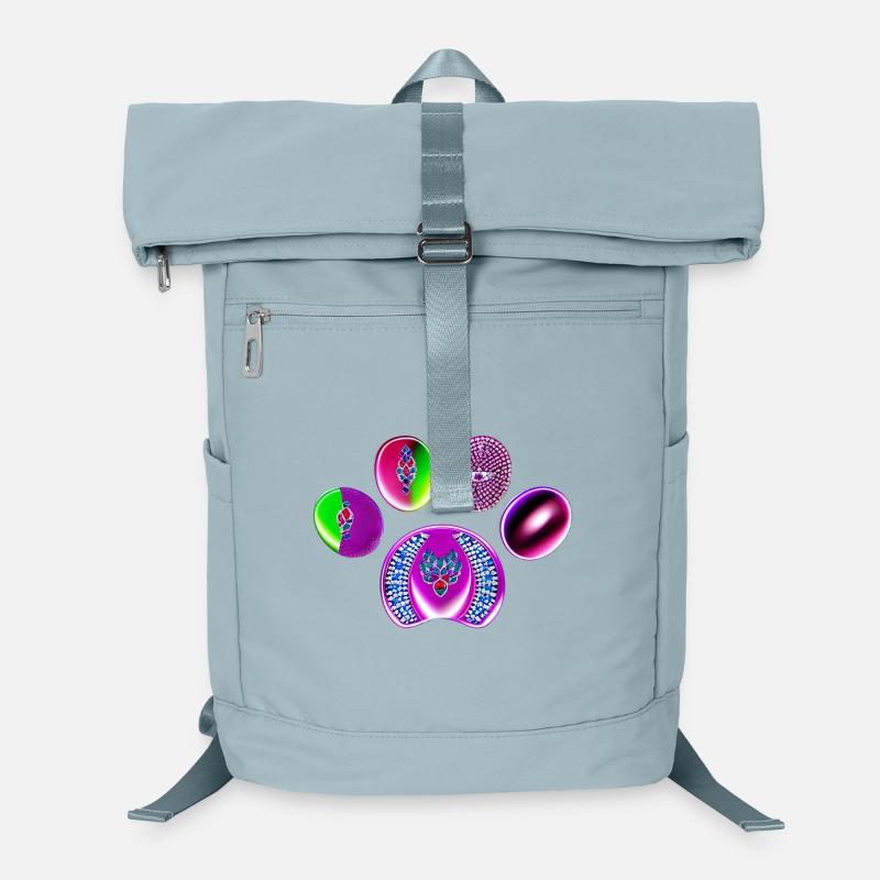 Imprimé cercle de bijoux fluo Sac à dos ordinateur