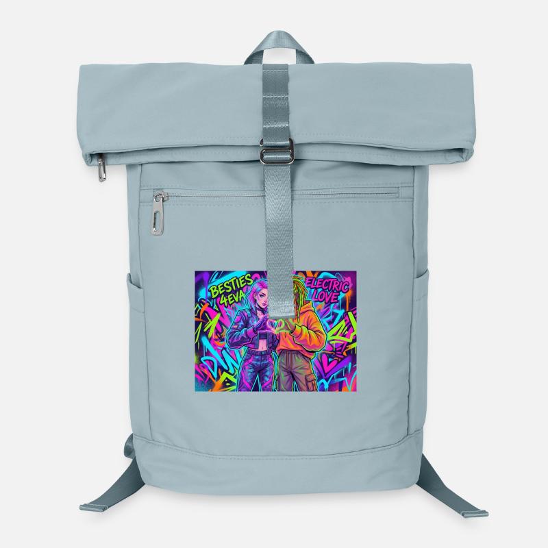 Duo de graffitis néon Best Friends Sac à dos ordinateur