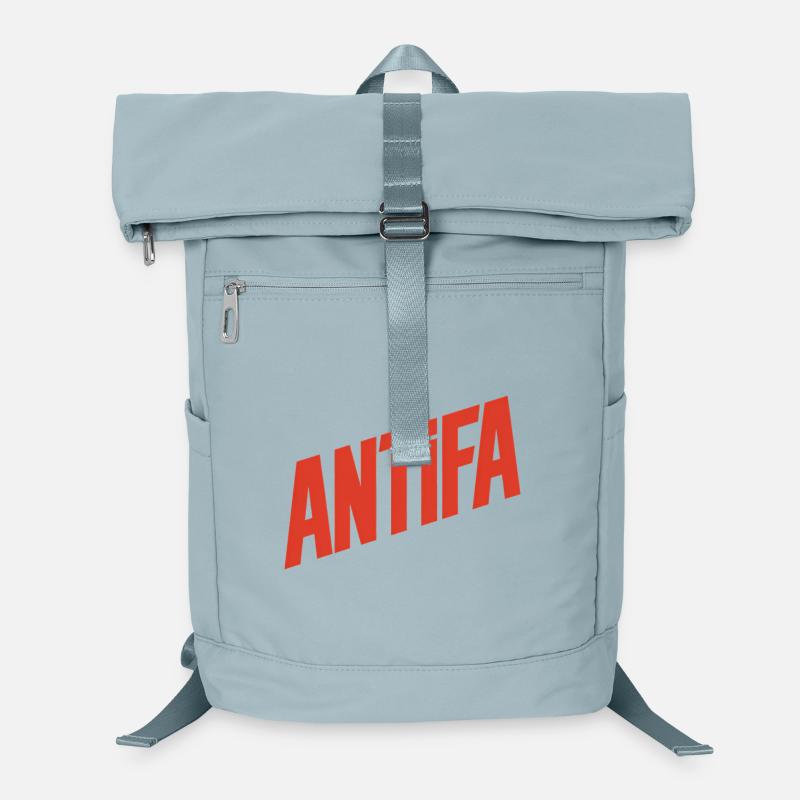 Antifa - Antifascist Merch - Laptop Backpack - ice blue