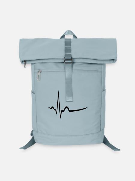 EKG - Sinusrhythmus - Arzt - Laptop-Rucksack  - Eisblau