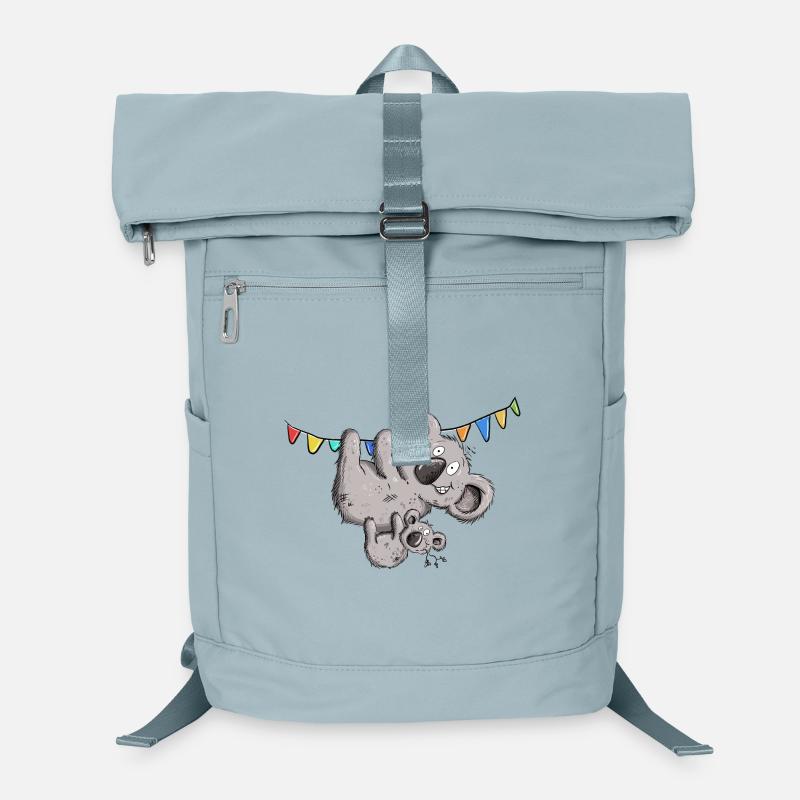 Drôle d’ours koala avec douche de bébé koala Sac à dos ordinateur