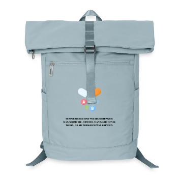 Colourful vitamins from capsules – symbol of health - Laptop Backpack - ice blue - Front