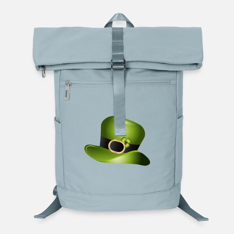 Haut-de-forme vert avec trèfle – Saint Patrick Sac à dos ordinateur