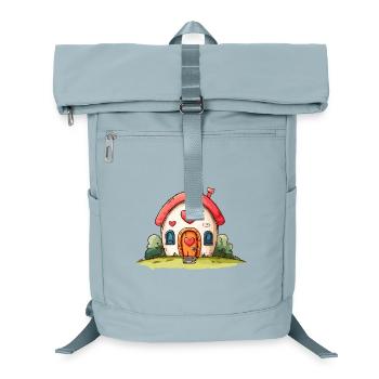 Heart House Cartoon Love - Laptop Backpack - ice blue - Front