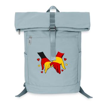 Deutschland_Spanien_Flagge_Haendehalten - Laptop Backpack - ice blue - Front