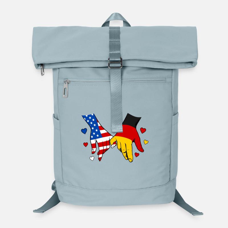 USA Germany Flags Holding Hands Laptop Backpack